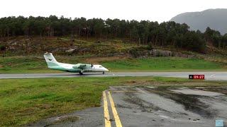 Widerøe Landing  Takeoff at Sandane [upl. by Auoy]