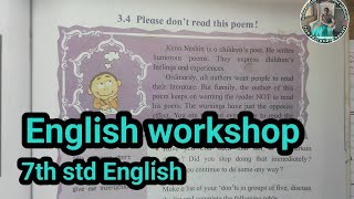 34 Please dont read this poem English workshop 7th std English [upl. by Mozza]