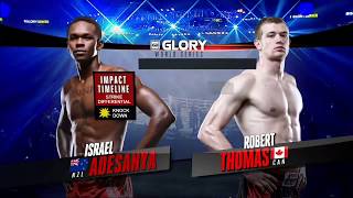 GLORY 34 Denver Israel Adesanya vs Robert Thomas Tournament SemiFinals [upl. by Einnaoj]