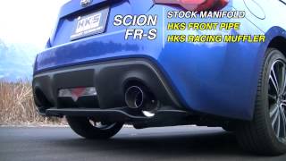 SCION FRS HKS HiPower Single Racing Version EXHAUST SOUND [upl. by Susanna]