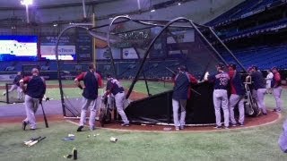 Big Papi launches some homers with an aluminum bat in BP [upl. by Eiramrebma]