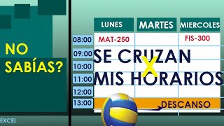 Como hacer un horario en EXCEL para mis MATERIAS [upl. by Merry]