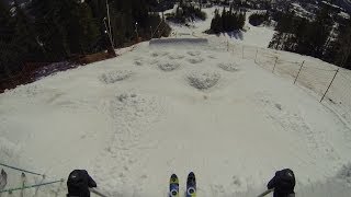 Mogul skiing GoPro  Duved Sweden 2014 [upl. by Anaeel]