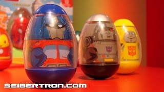 Playskool Weebles Transformers G1 Optimus Prime Megatron Bumblebee  Toy Fair 2010 [upl. by Eusoj552]