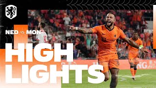 Highlights Nederland  Montenegro 492021 WKkwalificatie [upl. by Setiram162]