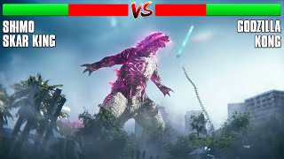 Godzilla amp Kong Vs Shimo amp Skar King Final Battle Scene 4K with Health Bar [upl. by Rebbecca]