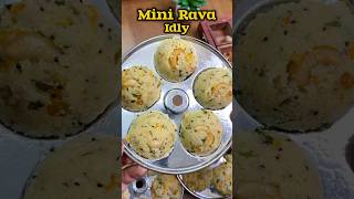 மினி ரவா இட்லி 😋👌 Mini Rava Idly recipe😋👌idli rava shorts breakfast [upl. by Anirdnajela]