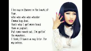 Nicki Minaj  Itty Bitty Piggy Lyrics Video [upl. by Kristan]