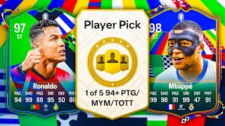 40x 94 TOTT PTG OR MYM PICKS amp PACKS 😱 FC 24 Ultimate Team [upl. by Ahseiuqal]