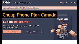 Cheap Phone Plan in Canada  Public Mobile Eng Sub [upl. by Nnaira]