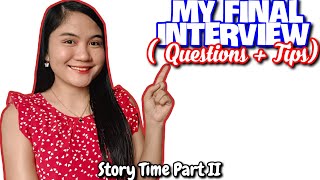 MY ACTUAL FINAL INTERVIEW QUESTIONS  TIPS TO PASS IT HOW TO PASS FINAL INTERVIEW 2024 [upl. by Lebbie]