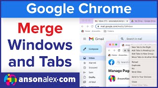 Merge Multiple Windows to Combine Tabs in Google Chrome [upl. by Guidotti]