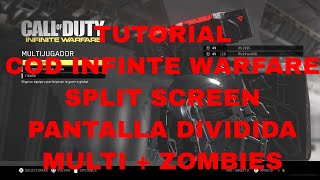 TUTORIAL COMO JUGAR PANTALLA DIVIDIDA COD INFINITE WARFARE MULTI  ZOMBIES  LOCAL 2 PLAYERS PS4 [upl. by Krantz114]