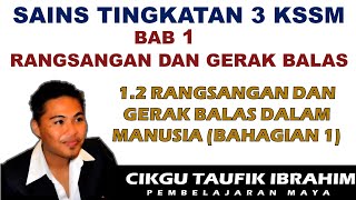 Sains Tingkatan 3 KSSM I Bab 1 Rangsangan dan Gerak Balas I12 Rangsangan amp GBalas dlm Manusia Bah1 [upl. by Fox917]