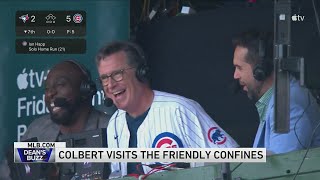 Stephen Colbert goes to Wrigley Field Wieners Circle ahead of DNC in Chicago [upl. by Davine]