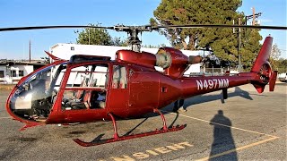 Flight in SA341 Gazelle Aerospatiale Helicopter Version built for the French Army Eurocopter N497MM [upl. by Aneeroc]