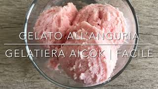 Gelato all’anguria  Gelatiera Aicok  Facile [upl. by Ellinet]