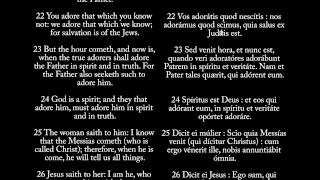 John 4  Audio Bible in Latin amp English of New Testament [upl. by Otrebmal792]