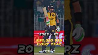 Babar Azam PSL salary 20162024 shorts shortsvideoyoutubeshorts trending psl [upl. by Amias295]