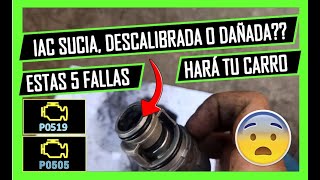 ⚠️5 FALLAS De La Válvula IAC⚠️ ESTO DEBES HACER Si Tu Carro Te Falla🔥 [upl. by Zonnya]