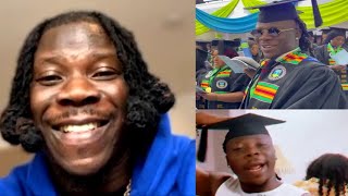 Stonebwoy sends Shatta message after graduation from GIMPA [upl. by Joo221]