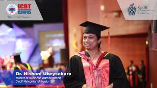 Dr Nishani Ubeysekara past MBA student sharing thoughts on her success story in ICBT Graduation [upl. by Tadeas]