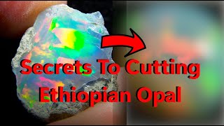 Secrets To Cutting The Ethiopian Ethiopia Opal Cabbing Gemstone Learn Lapidary Techniques [upl. by Christabel]