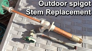 How To Replace An Outdoor Spigot Stem [upl. by Delainey791]