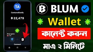 BLUM Wallet Connect  Blum Wallet Connect Tonkeeper  Blum Wallet Connect Kivabe Korbo [upl. by Nnyl982]