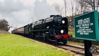 34059 ‘Sir Archibald Sinclair’ at the Bluebell Railway 17122023 [upl. by Alehc]