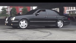 MERCEDES E55 AMG W210 Полный расклад и дым изпод колес [upl. by Onailimixam614]