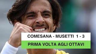 Musetti batte Comesana e vola per la prima volta agli ottavi di Wimbledon [upl. by Yemiaj]