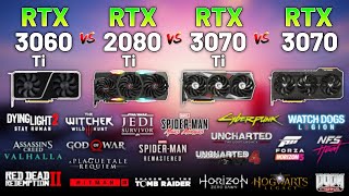 20 Games on RTX 3060 Ti vs RTX 2080 Ti vs RTX 3070 Ti vs RTX 3070 in 2023  1080p [upl. by Johann]