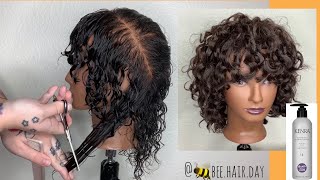 CURLY LAYERED HAIRCUT TUTORIAL [upl. by Eiknarf]