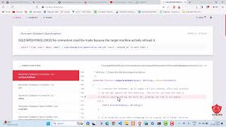 SQLSTATEHY000 2002 No connection could be made because the target machine actively refused it [upl. by Yoshio]