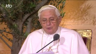 Discours de Benoît XVI au Collège des Bernardins à Paris [upl. by Tterraj]