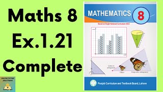 Ex121 Maths 8 New Book  Ex 121 Class 8 Math New Book  Grade 8 Math Ex121 [upl. by Eiveneg]