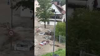 Nach Unwetter verheerendes Hochwasser in Bisingen BadenWürttemberg Deutschland [upl. by Felicle]