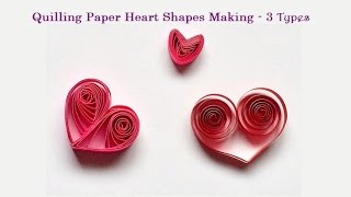 Quilling Paper Heart  How To Make Easy Quilling Heart  Paper Heart [upl. by Nesral]