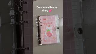 my new kawai binder diary 😍💕🌷cute shortsvideo binderdiary [upl. by Wilser]