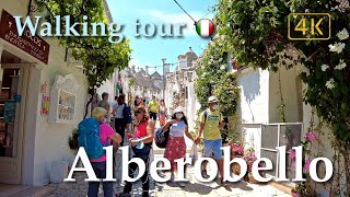 Alberobello Puglia Italy【Walking Tour】History in Subtitles  4K [upl. by Akoyn]