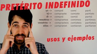 Pretérito indefinido en español  Usos y ejemplos [upl. by Arracat]