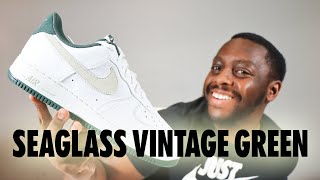 Nike Air Force 1 Seaglass Vintage Green On Foot Sneaker Review QuickSchopes 688 Schopes HF1939 100 [upl. by Ecinom]