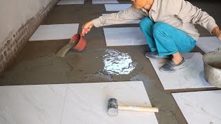 Awesome Techniques Construction For kitchen Floor With Format Ceramic Tiles 60x60 cm [upl. by Mcquoid]