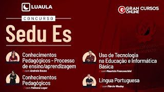 Concurso SEDU ES  revisão ao vivo para a prova do concurso em uma superLuaula [upl. by Ahsla]