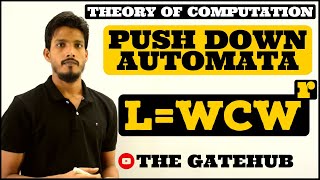 Pushdown Automata PDA for WCWr  Odd Palindrome  Theory of Computation  Automata Theory [upl. by Foscalina314]