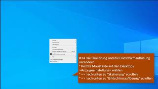 34 Die Skalierung und die Bildschirmauflösung verändern [upl. by Fionnula]