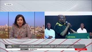 Zuma addresses artists in Johannesburg [upl. by Supen]