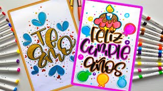 CÓMO DECORAR una BOLSA de REGALO 😍✏️Aprende Lettering Letras Bonitas🎀Paso a Paso [upl. by Ahsinuq]