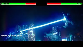 Godzilla vs Kong Hong Kong Fight with healthbars [upl. by Yance]